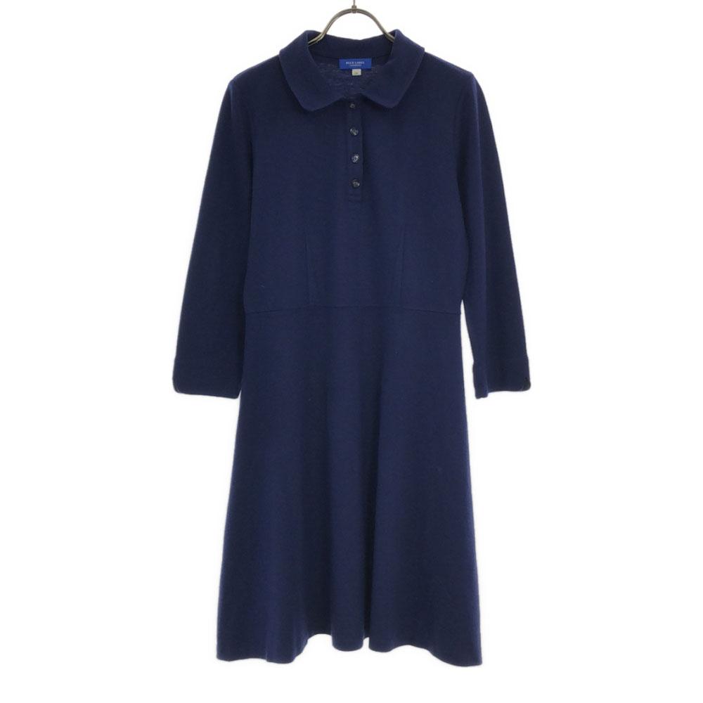 

BLUE LABEL CRESTBRIDGE Sanyo Shokai 7 minutes sleeve half button one piece Women Used