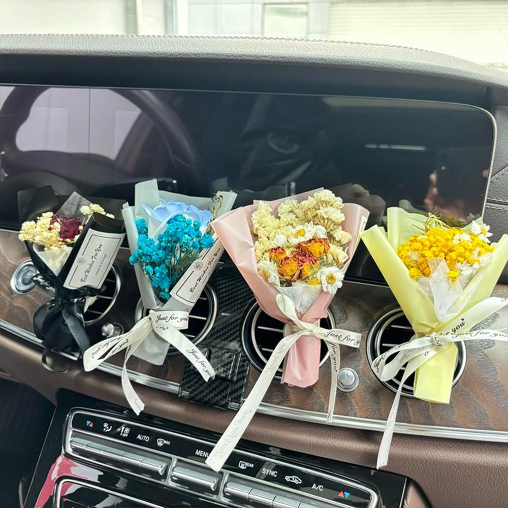 

KJOY-Dried Flower Car Air Freshener, Aromatherapy, Interior Outlet, Decoration Accessory for Vehicle Room, 4 Pcs