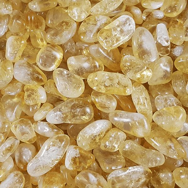 Citrine Quartz Tumbled Stones, 24 Pieces