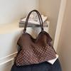 Women's Shoulder Bag Fashion Sweet Polka Dot Handbag Korean Casual Versatile Leopard Print Brown Frosted Tote Bags