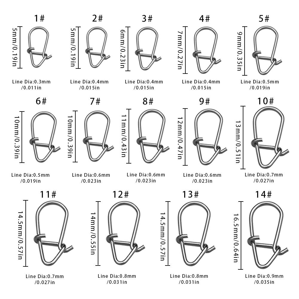 100 pcs/lot joli baril de pêche pivotant boutons-pression de sécurité crochets hameçon boîte de matériel de pêche accessoire outil leurres