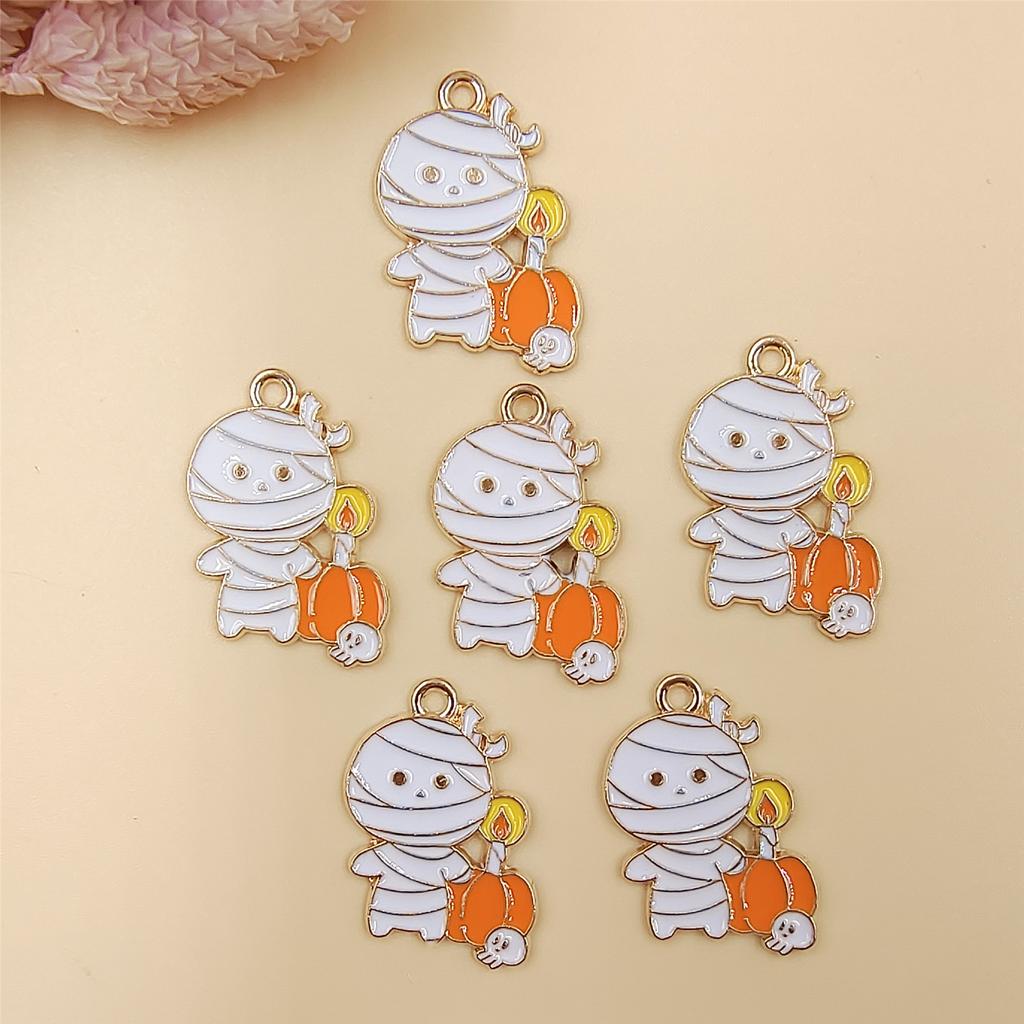 Handgefertigtes Material Anhänger Perlen 6/10 Stück Halloween DIY Zubehör Galvanisiert Mode Monster Mumie Geist