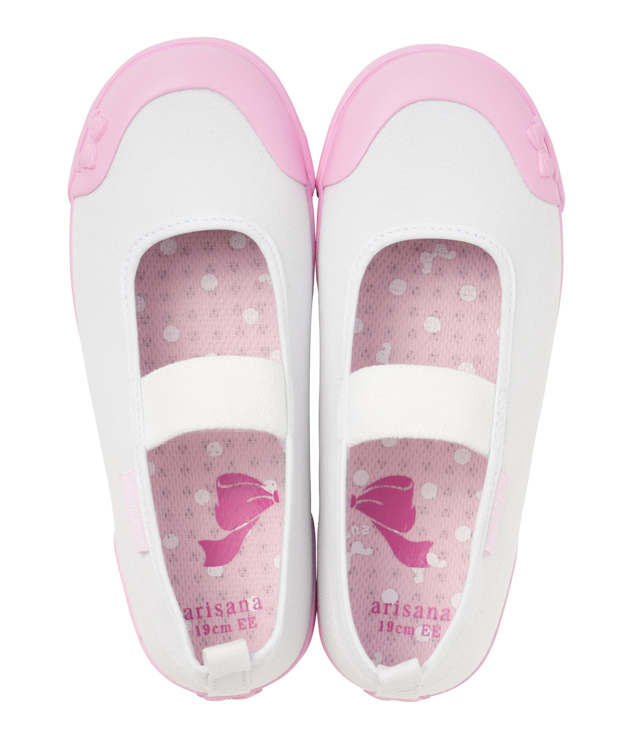 

[Arisana] Girls Indoor Shoes, Wide Fit, for Elementary School Students, Kids, Stylish, Sizes 16-24.5cm, Pink, Size 19.5cm