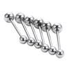 6Pcs Mixed Leopard Ball Barbell Bar Tongue Ring Stainless Steel Body Jewelry
