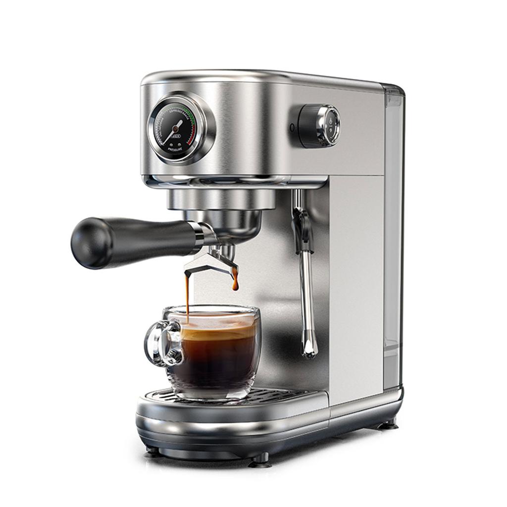 Semi automatic Coffee Machine Stainless Steel 20Bar Double Boiler Coffee Maker Steam Milk Frother with 10mm Steam Wand