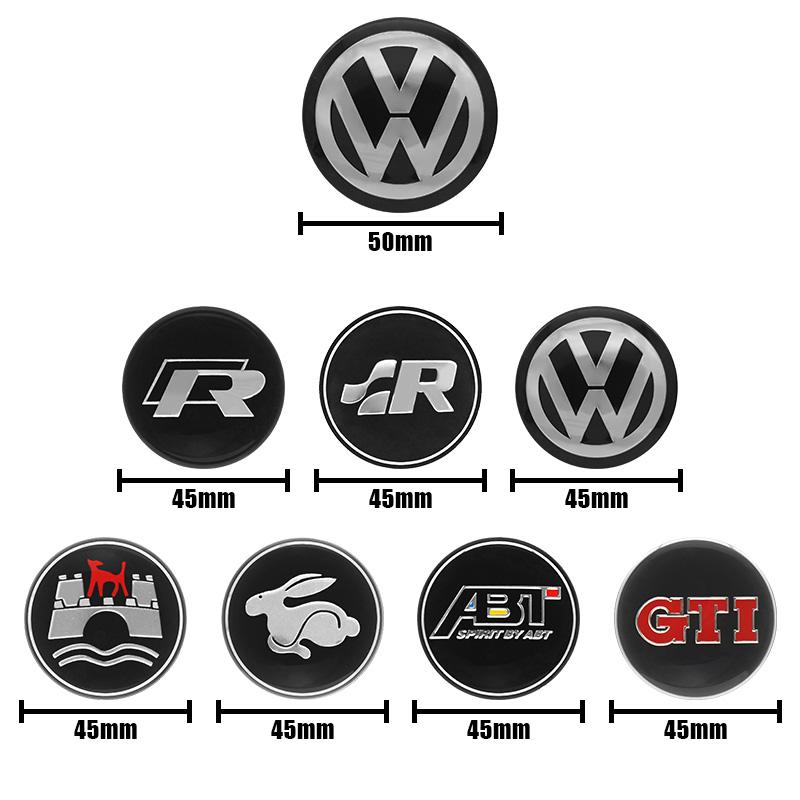 MPSGW1 Car Steering Wheel Emblem Sticker Interior Accessories For VW Polo Golf GTI Passat Scirocco Beetle Tiguan Magotan Golf 5 4 6 Mk4