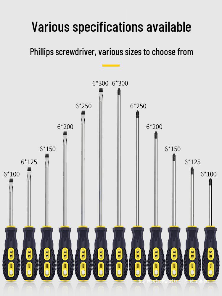 Industrial Grade Magnetic Phillips and Slotted Screwdriver Set - Super Hard, Compact Collection