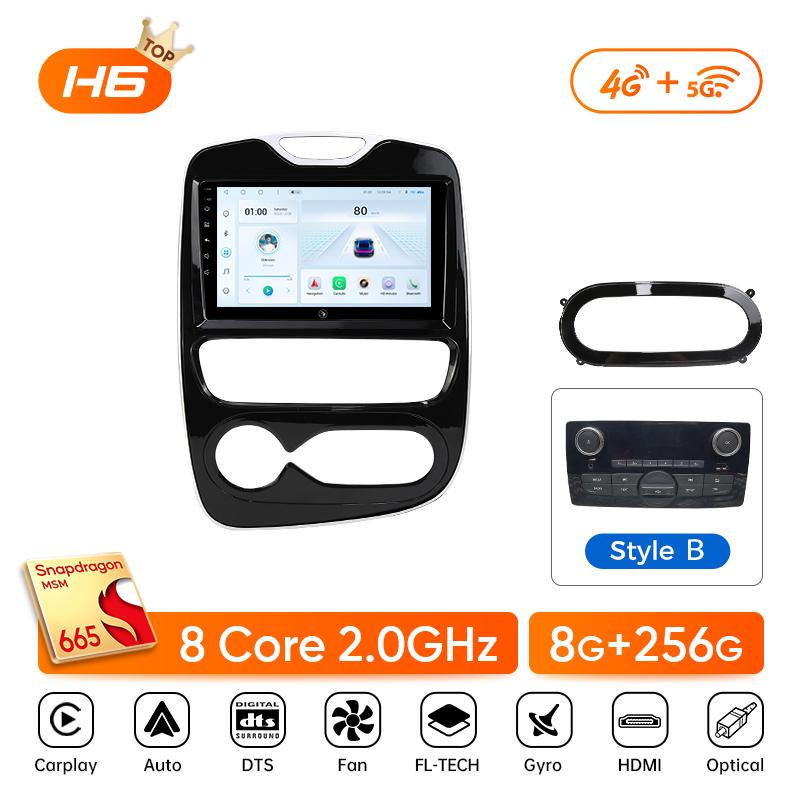 Ainavi Car Radio For Renault Clio 4 2012 - 2018 Wireless Carplay Android Auto Multimedia Player Stereo 2Din 4G Wifi DSP