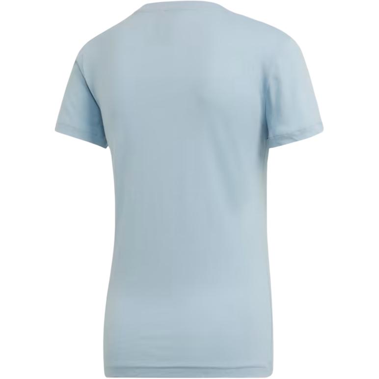 Adidas Logo Graphic Breathable Short Sleeve T-Shirt Women Tops Blue DV3011