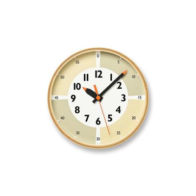 Wall Clock Funpun Clock with Analog Beige BG Kids Educational Lemnos Color! YD23-09
