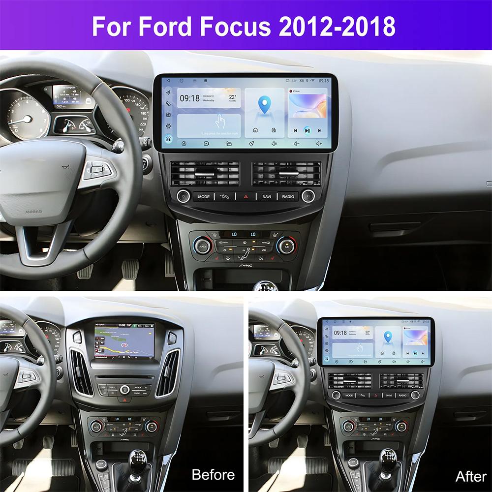 Toyousonic 12.3 Inch For Ford Focus 3 Mk 3 2012 - 2018 Wireless Carplay Android Auto Radio Car Multimedia Player WIFI+4G