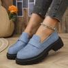 2024 The New Pink Platform Shoes Khaki Casual Thick Bottom Women Loafers Fashion Purple Casual Women Shoes Zapatos De Mujer
