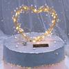 LED Event Supplies Cupcakes Pearl Cake Toppers Party Decoration Happy Birthday Cake Decorating Tool