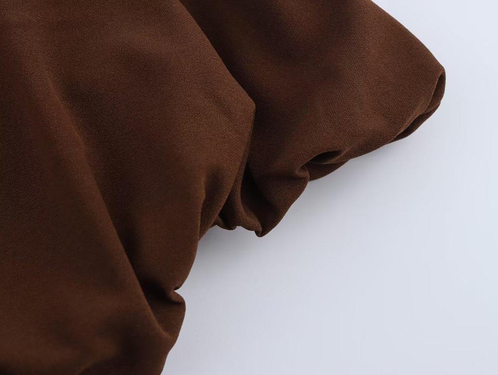 2025 Frühling Damen Europäischer & Amerikanischer Stil Ballon-Silhouette Kurzes Top & Midi-Rock