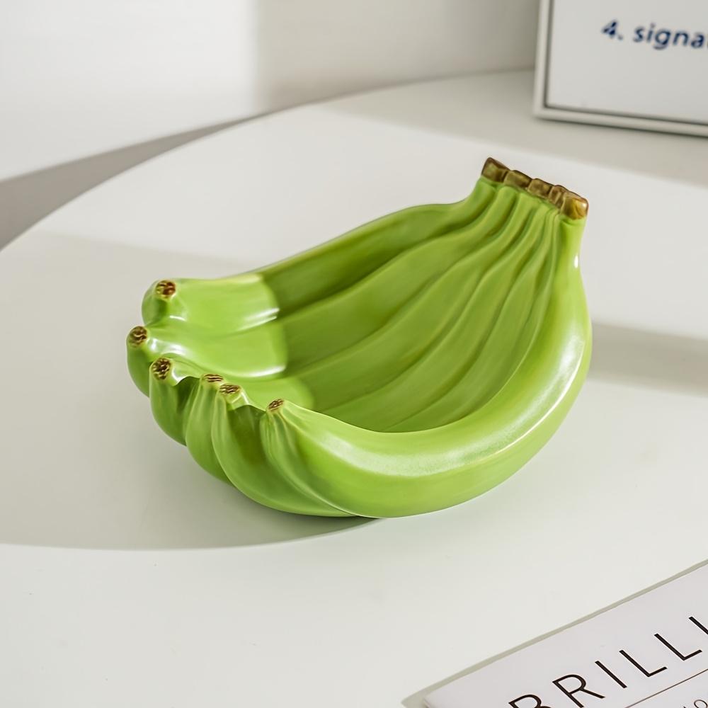 

1 piece of classic ceramic banana decorative tray - multi-purpose jewelry and small items storage box, non-electric living room accessories