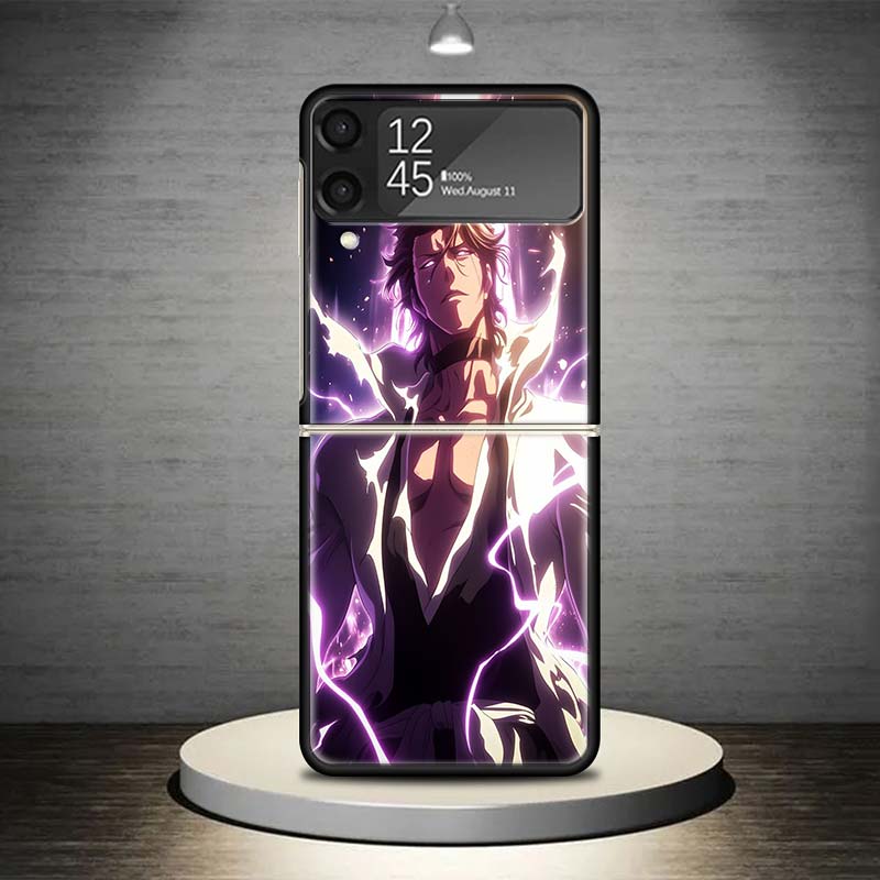 Aizen Sousuke Bleach Phone Case For Samsung Galaxy Z Flip 7 6 5 4 3 5G Shockproof Cover Z Flip7 Flip6 ZFlip5 Flip3 Flip4 Luxury