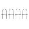 4pcs Durable Boat U Bolt With Nut Plate Washe Steel U Bolts Strong U Bolt Hardware  For Marine Use