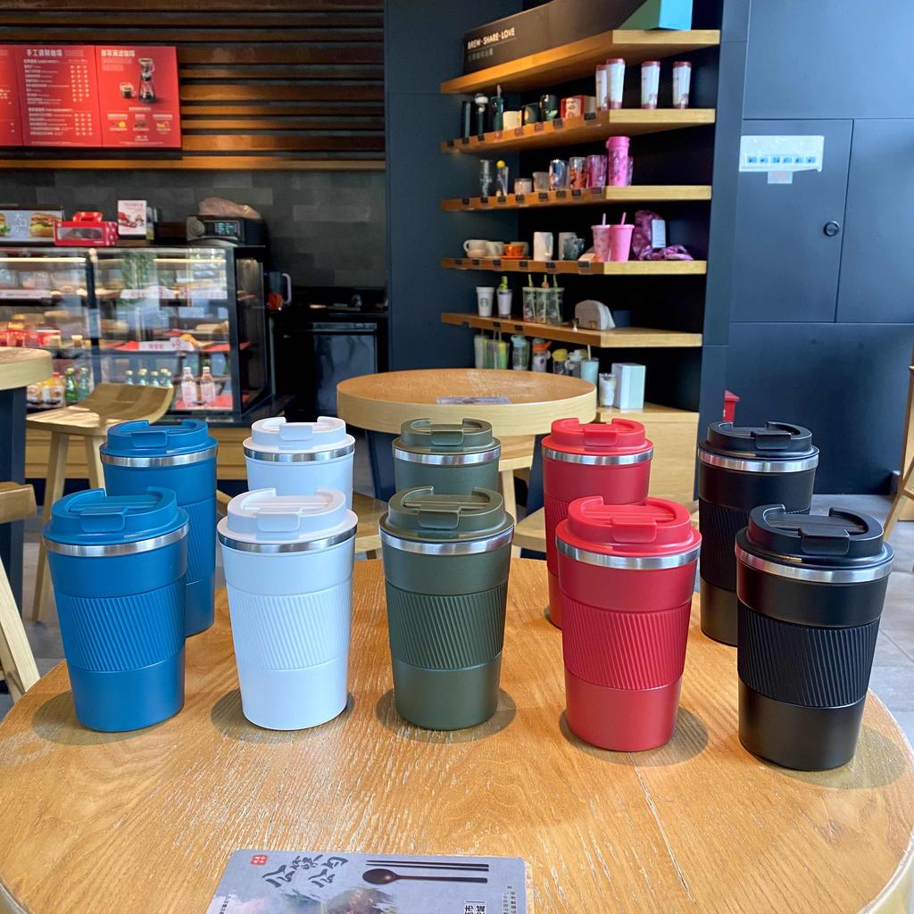 510ML Edelstahl Kaffeebecher Thermobecher Reise Wasserflasche Auslaufsicher Auto Vakuumflasche Hält Kalt und Warm Thermobecher