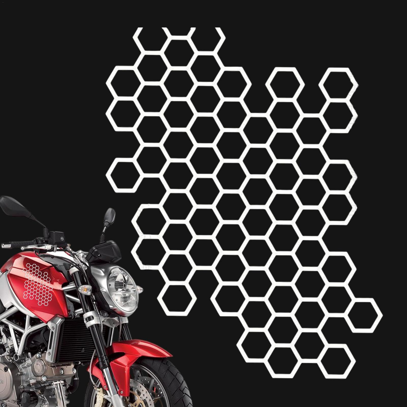 

Наклейка в виде пчелиных сот для мотоцикла, Наклейка на автомобиль в виде пчелиных сот для внешней торговли, Мини-наклейка для мотоцикла, Персонализированные соты Please refer to the description белый