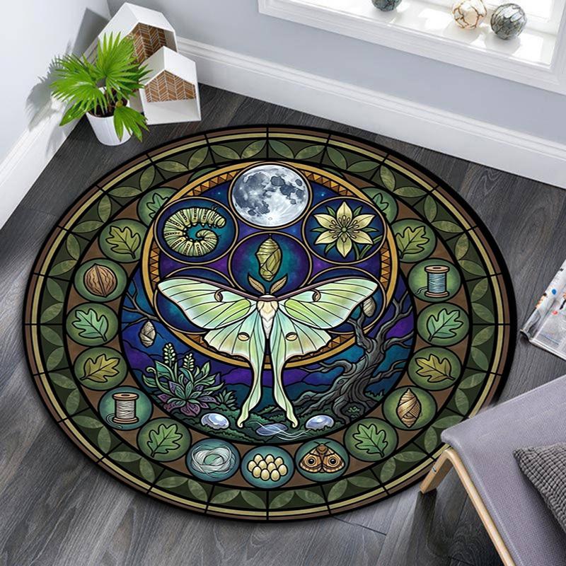 Bee Honey Glass Round Area Rug Under Office Chairs Bedroom Living Room Home Decor