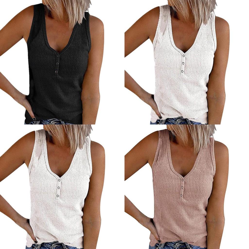 Gilet Elegante da Donna Senza Maniche con Scollo a V e Design a Coste per il Comfort Estivo