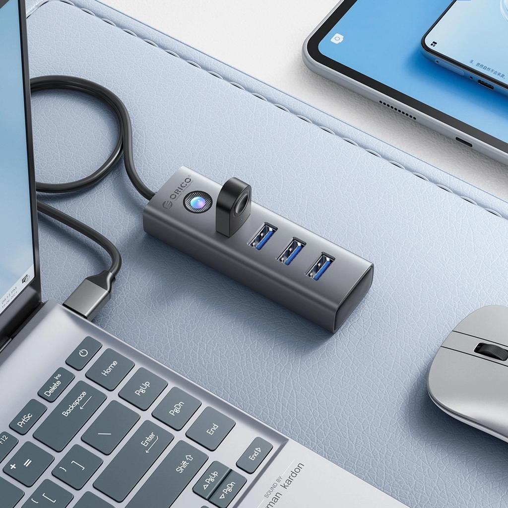 Hub Orico Pdd4U-U3 4X Usb-A 3.0 - Szary