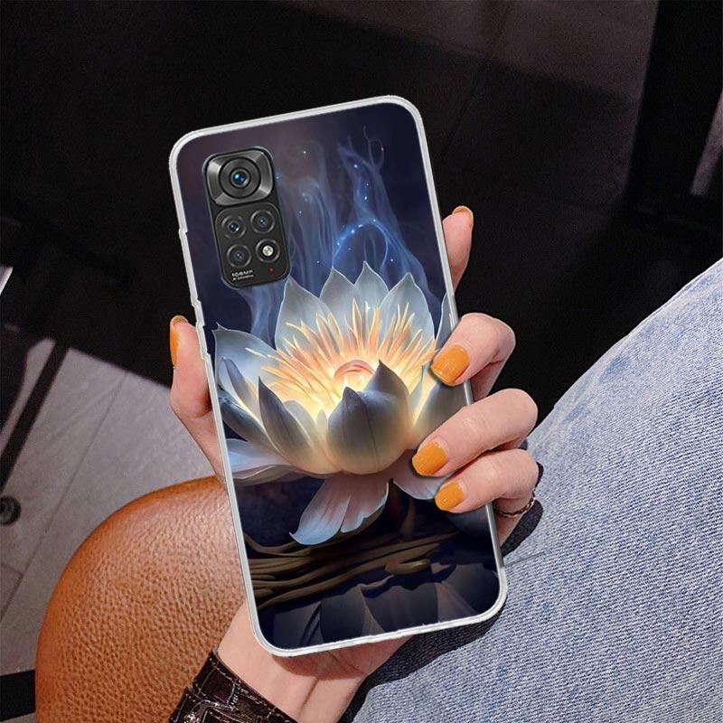 Lotus Blue White Flowers Phnoe Case for Phnoe Case for Xiaomi Redmi Note 15 14 14S 13 Pro Plus 12 12S 11S 11E 10S 10 11T 5G Uniq