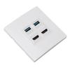 HD Multimedia Interface Ethernet Wall Plate Professional High Speed USB3.0 4K 60HZ 4 Port Wall