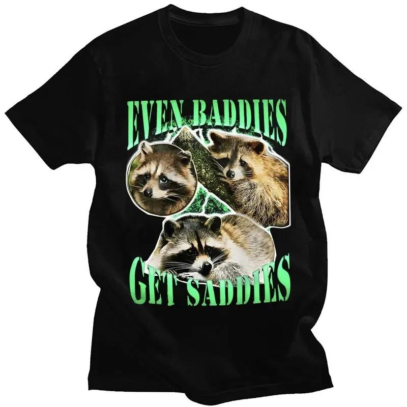 Japanese Style Dragon Raccoon Print T Shirt Harajuku Retro High Quality Cotton Short Sleeve Oversized Men Women Classic T-shirts