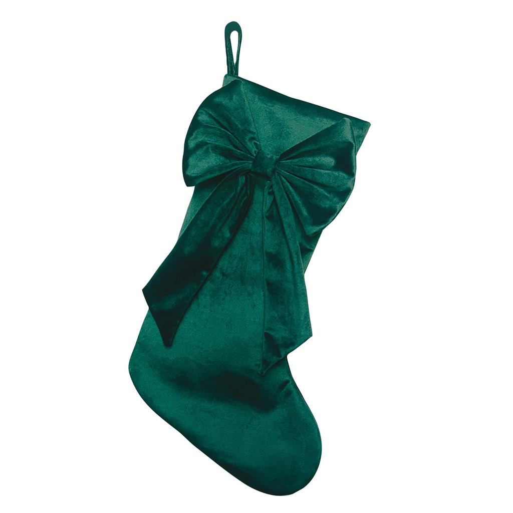 Christmas Bow Velvet Socks, Velvet Christmas Socks, Candy Bags, Bow Gift Bags, Large Bow Sock Gift Bags