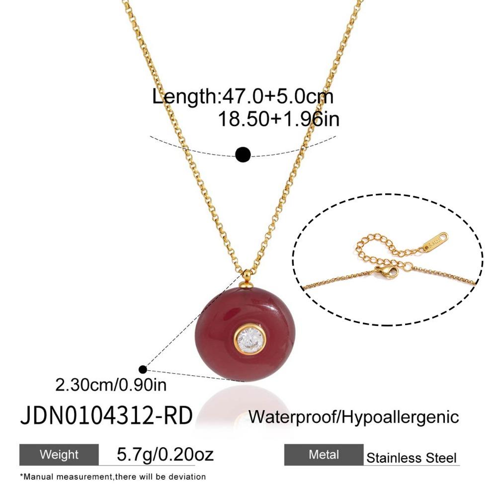 Geometric Resin Zircon Necklace White Zircon Geometric Zircon Jewelry Party Evening JDN0104312-RD
