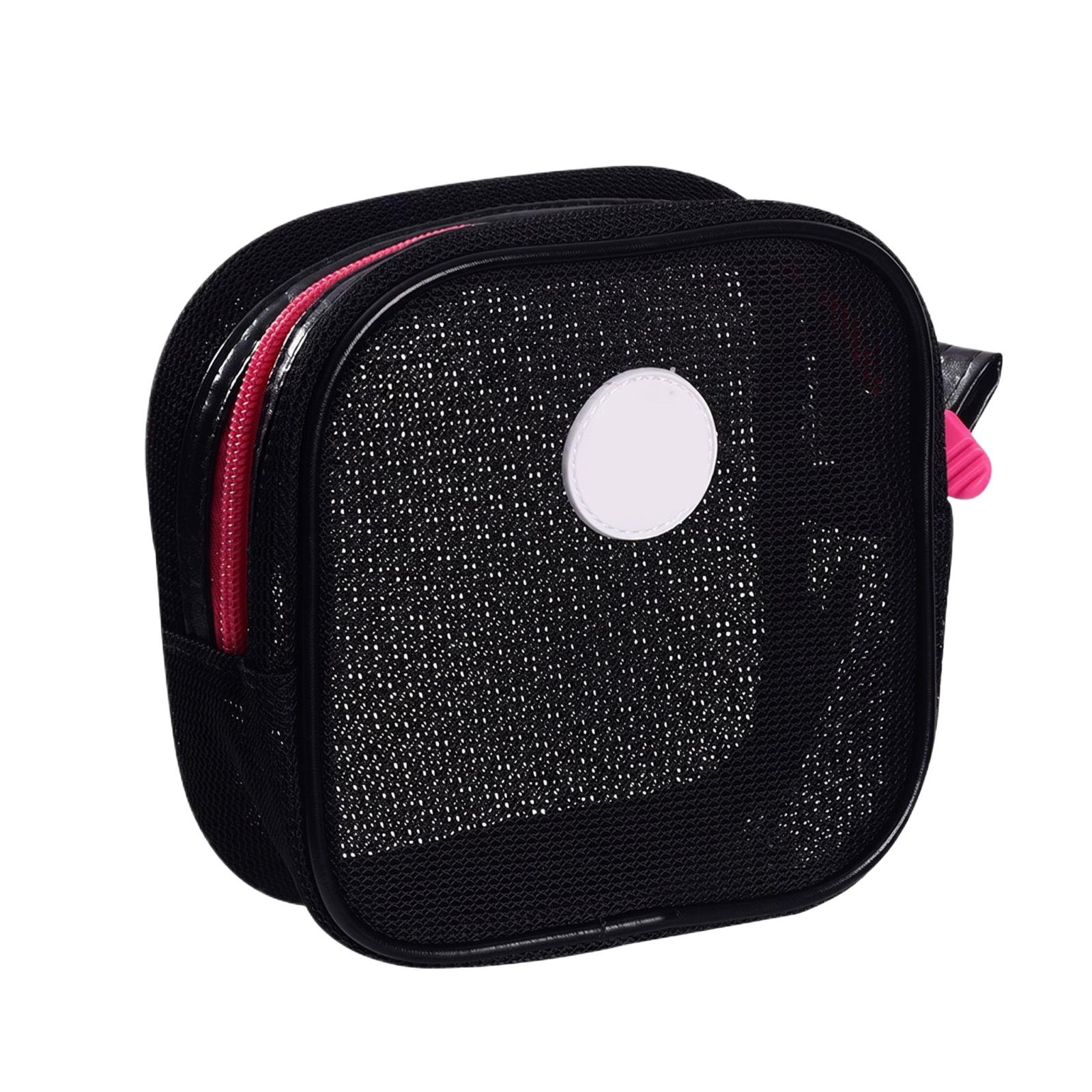 

Portable Mesh Travel Organizer Bag Double Zipper Handheld Storage Pouch Compact Design Lightweight Durable Material one size чёрный