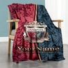 Liverpool Customize Text Blanket Throw Personalized Blanket Durable Comfort Versatile for Bedding Picnics Livingroom Office Chair