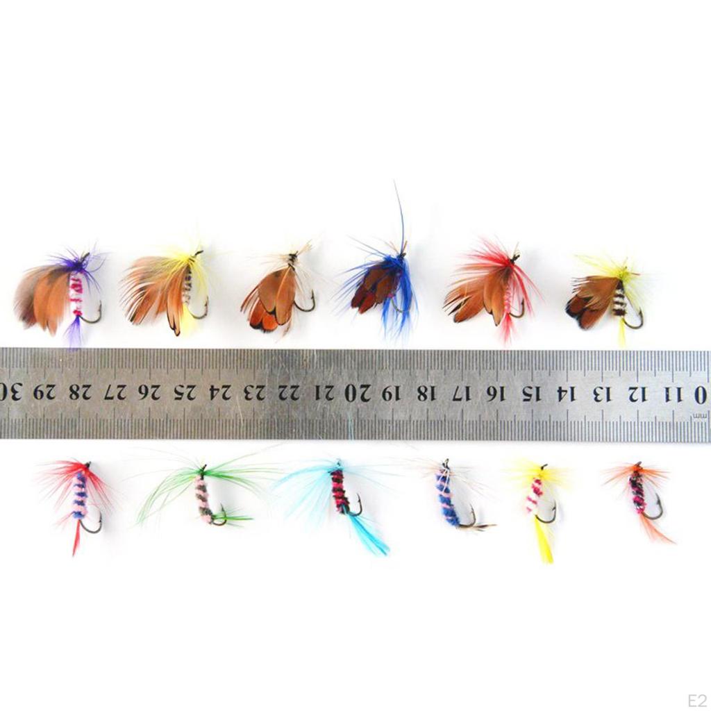 12Pcs Fly Fishing Lures Kit Random Color Topwater Baits Bass Poppers for