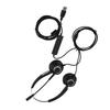 USB Headset with Headphones for Ideal for Call Online and with Mute Function Noise-Canceling Microphone, Dual-Ear PC, Centers, Telecommuting,