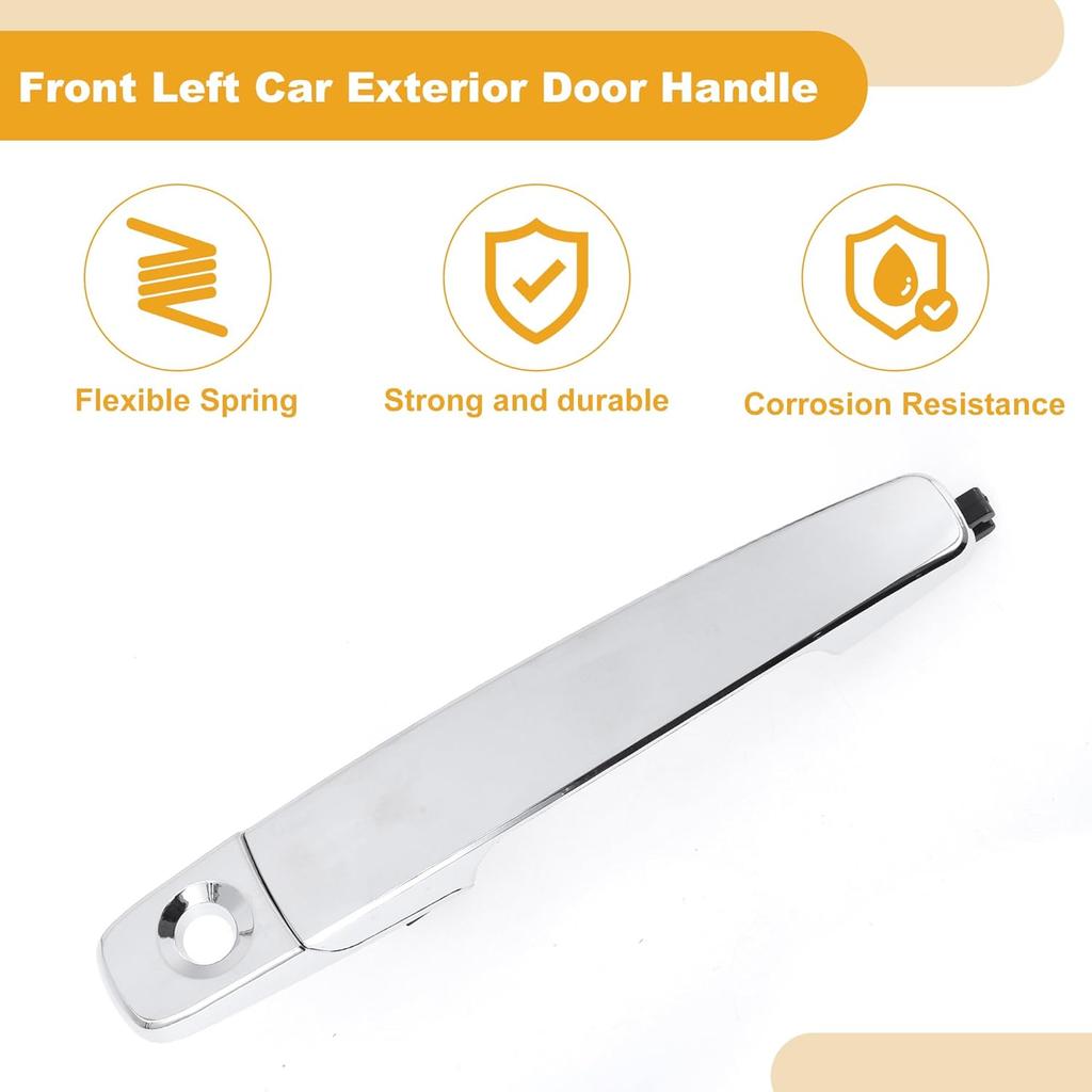 Front Driver Side Car Exterior Door Handle for Ford Focus 2008-2011 Silver Tone ABS 1 Set No.8S4Z5422404CA