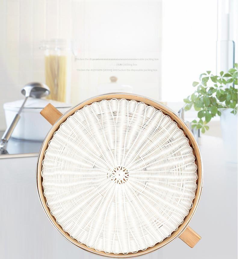 

Non-Sti Silicone Woven Rattan Ster Pad round ape Baking Tool for Steng Buns And Cooking Food in Kitchen