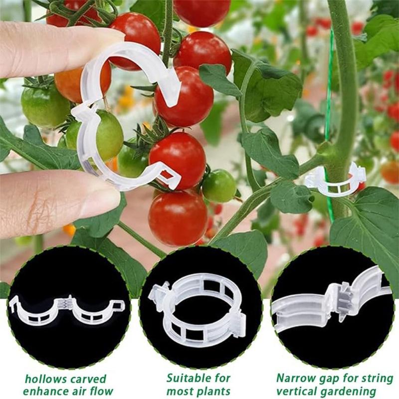 40Pcs Tomato Hooks with String Tomato Support Hooks Tomato Holder Hooks Plant Support Clips Prevent Tomatoes Pinching