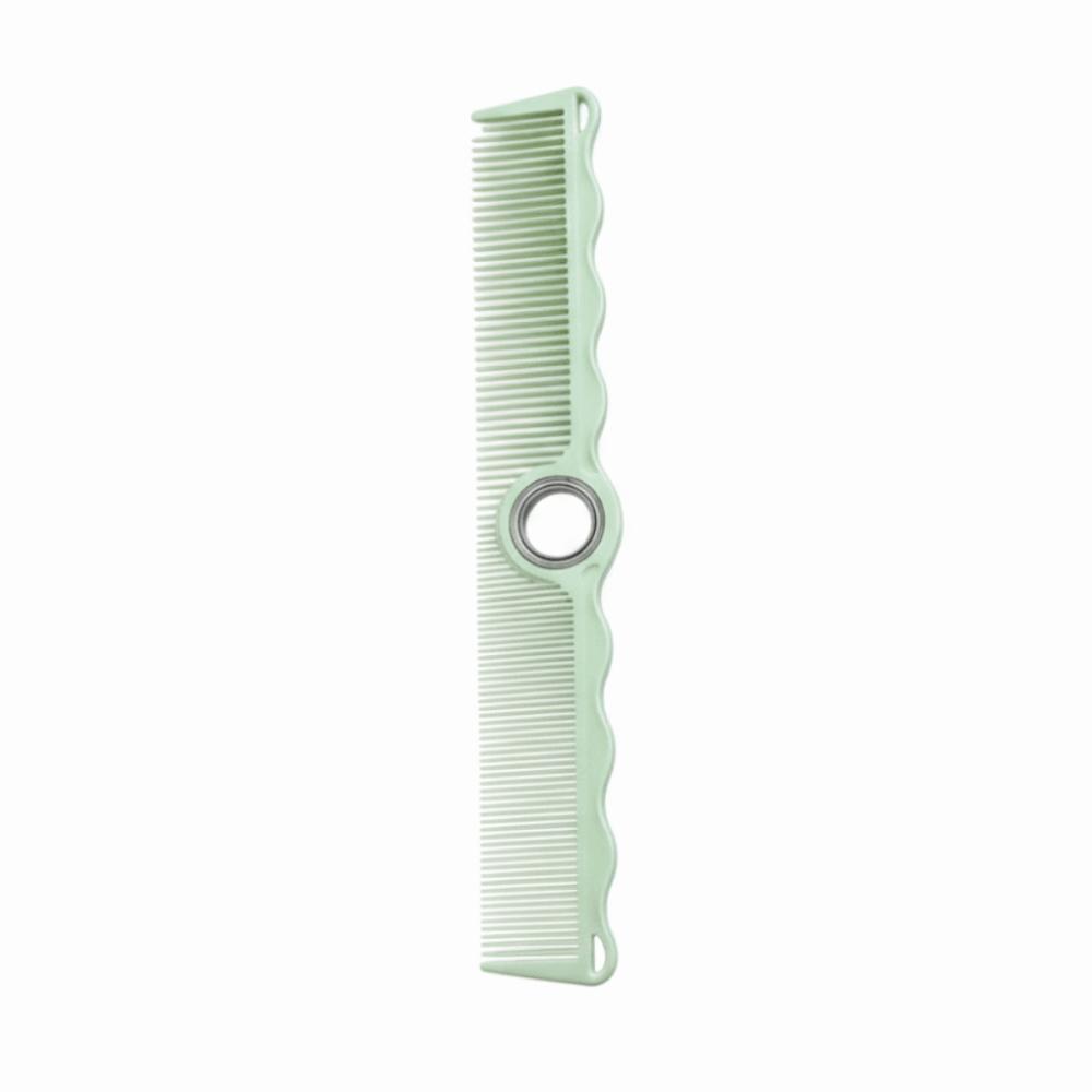 Professional Spining Cutting Comb Wide & Fine Tooth Anti-static Barber Comb Women Men Fine Tooth Green