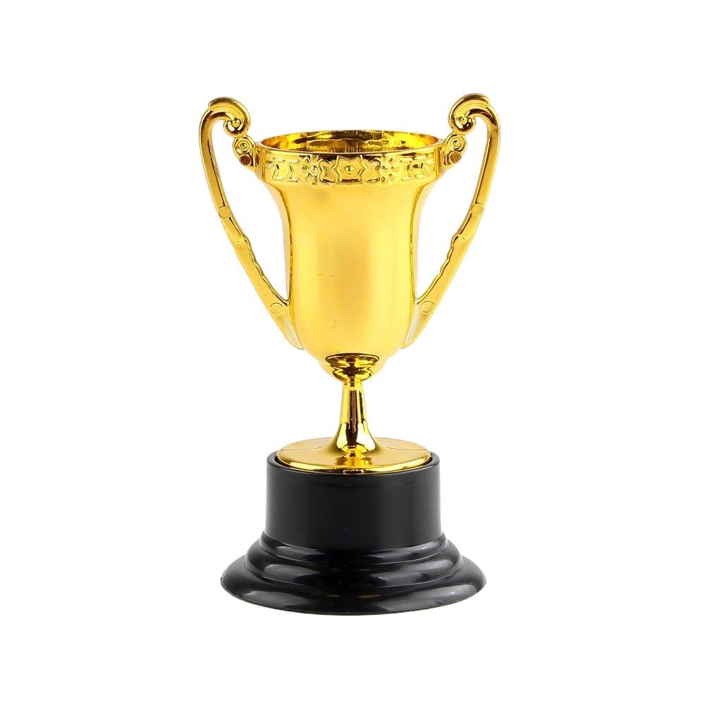10PCS Gold Silver Bronze Awards Trophy Plastic Mini Honor Cup Statuette Decor Competition Soccer Small Prize Cup
