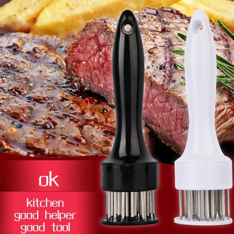 Profession Meat Tenderizer Needle For Steak Pork Kitchen Tool with 21 Steel Needle Loose Meat Hammer For Cooking BBQ Accessories