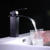 Modern Black Waterfall Basin Faucet