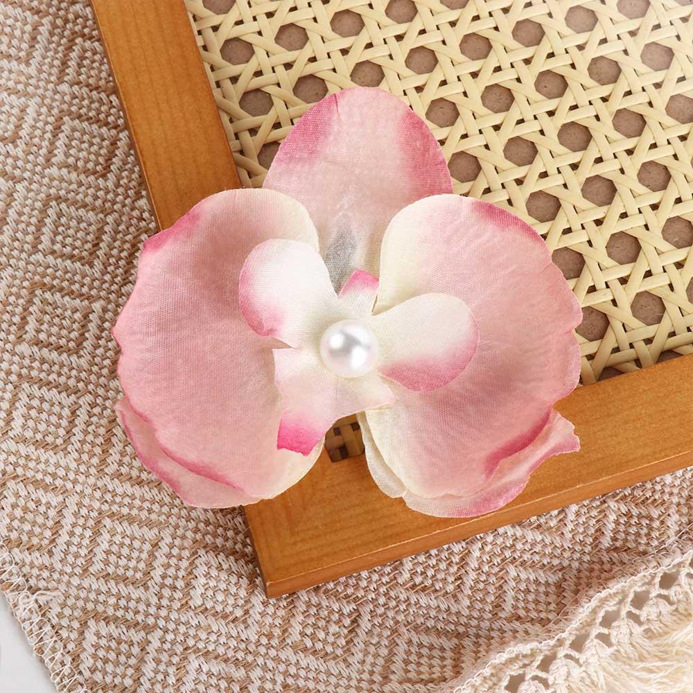 Cloth Butterfly Flower Hair Clip Butterfly Orchid Girl Hair Clip Orchid Flower Hairpin Beach