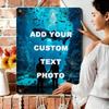 Custom Vintage Farmhouse Tin Sign Personalized Photo Text Metal Wall Decor For Garage Bar Cafe Home 12x8 Inch