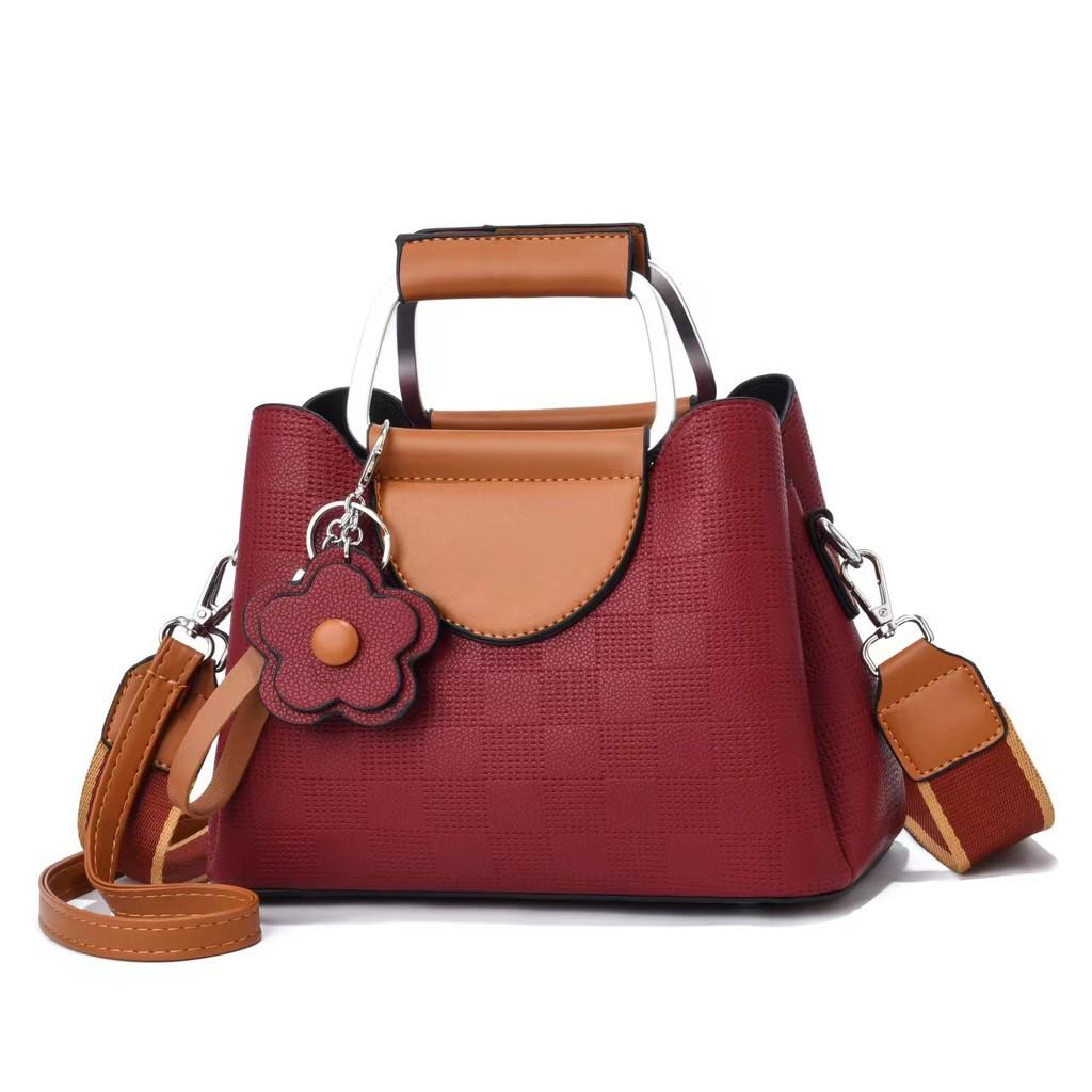 Stylish Women's Bucket Bag In Black Blue Burgundy Green Khaki And More With Unique Vintage Design