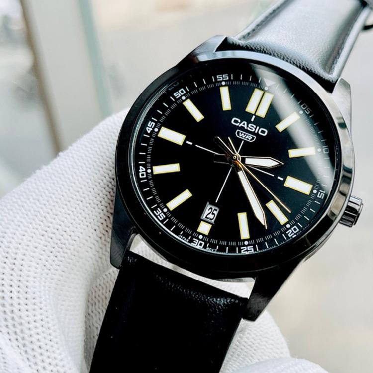 CASIO Men Standard Series Black Watch MTP-VD02L-1E MTP-VD02L-1E