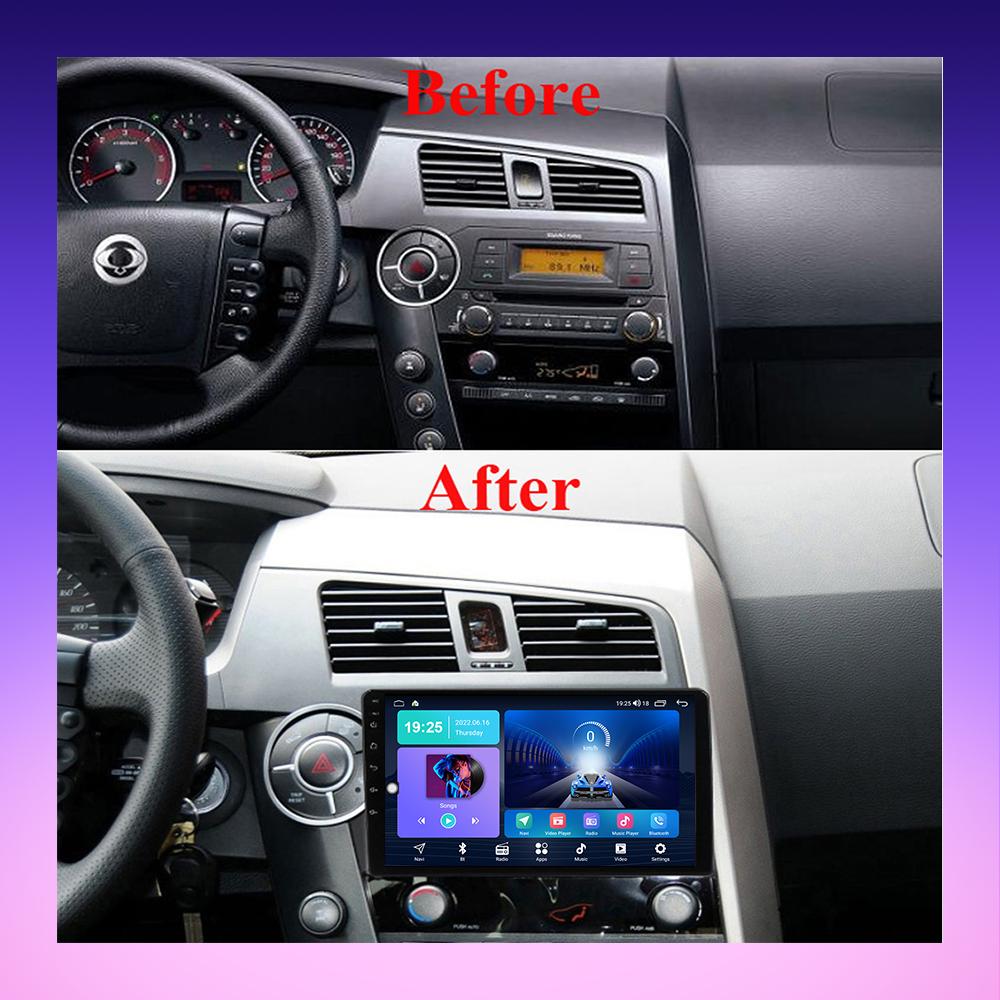 2 DIN Android Carplay Car Radio For SsangYong Actyon 2005-2011 Multimedia Player Head Unit Stereo GPS Navigation BT WIFI 2+32GB