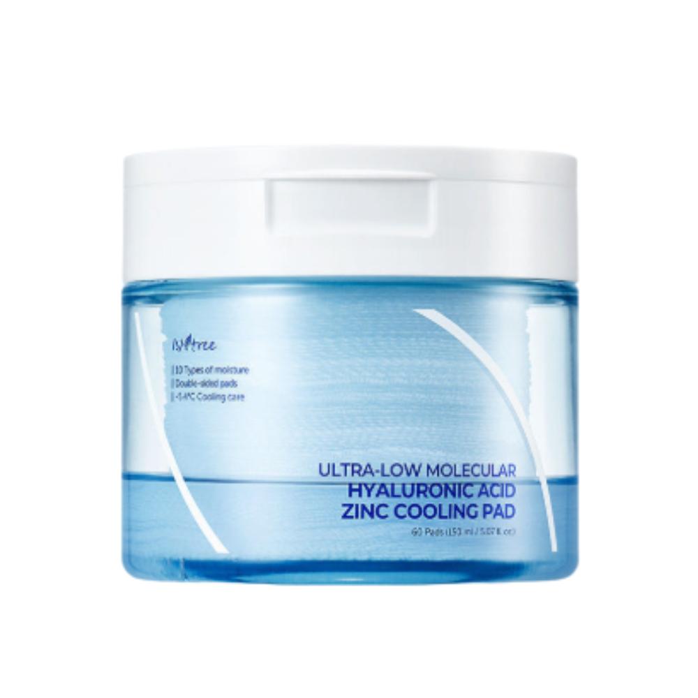 

Isntree Hyaluronic Acid Zinc Cooling Pad 60 Pads Soothing & Hydrating Cooling Toner Pads