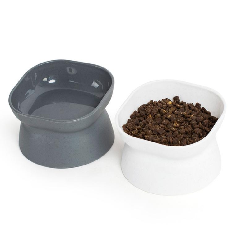 Raised Cats Food Bowls Plastic Cats Dish for Food or Water Tilted Feeding