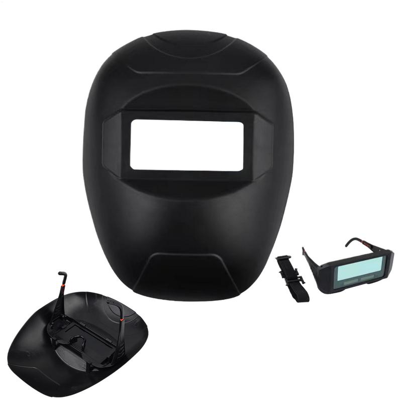 Welding Hood Automatic Dimming Head-Mounted Welder Masque True Color Removable Glasses Protective Gear Safety Hat for Workplaces